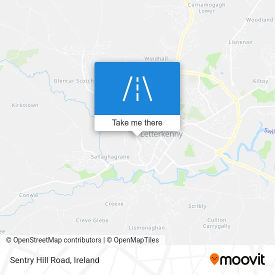 Sentry Hill Road map