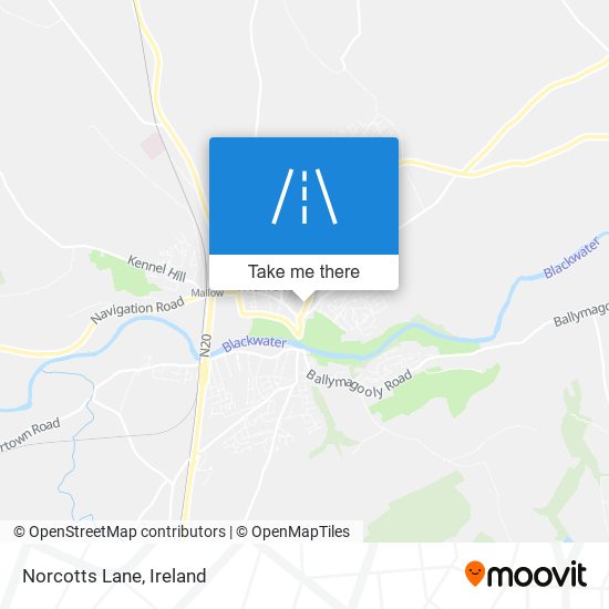 Norcotts Lane map