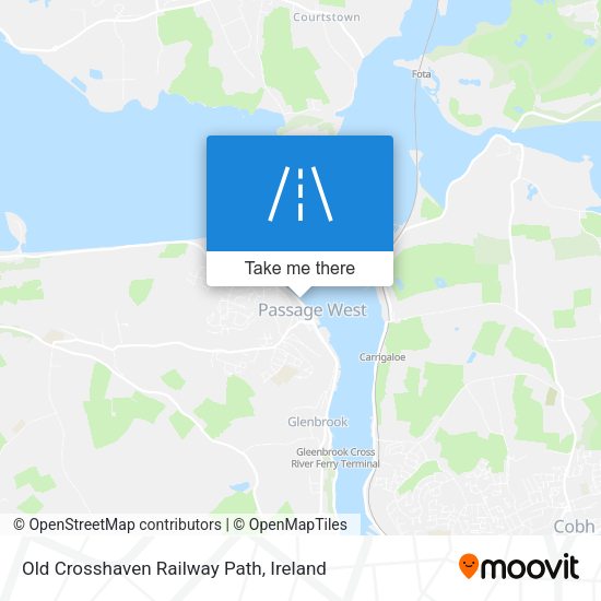 Old Crosshaven Railway Path map