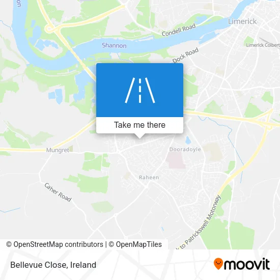 Bellevue Close map