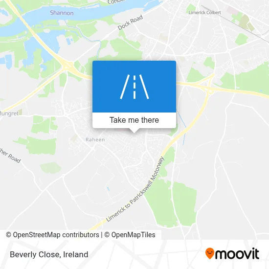 Beverly Close map