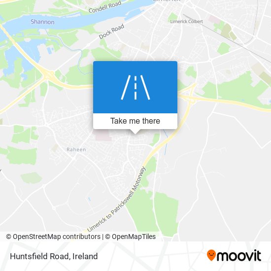 Huntsfield Road map