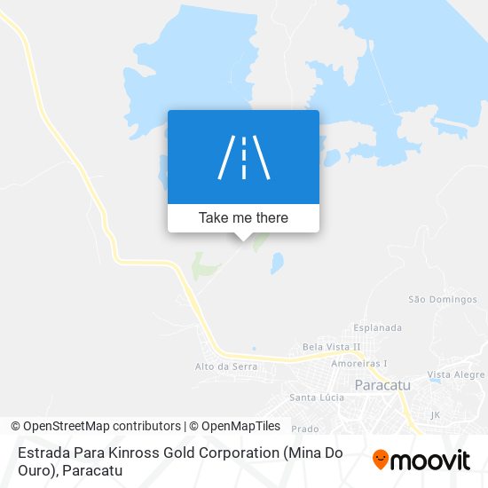 Mapa Estrada Para Kinross Gold Corporation (Mina Do Ouro)