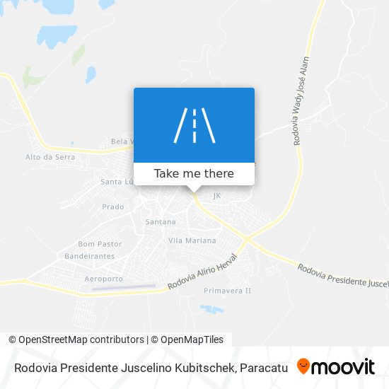 Rodovia Presidente Juscelino Kubitschek map