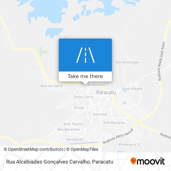 Mapa Rua Alcebiades Gonçalves Carvalho