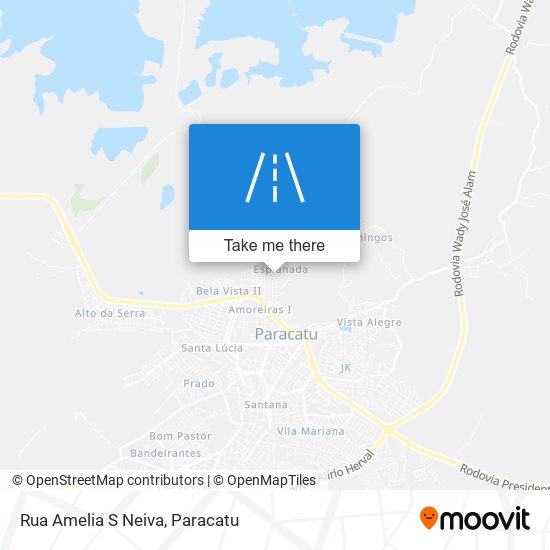 Mapa Rua Amelia S Neiva