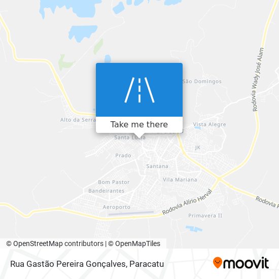 Mapa Rua Gastão Pereira Gonçalves