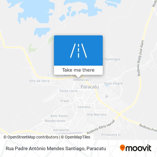 Mapa Rua Padre Antônio Mendes Santiago