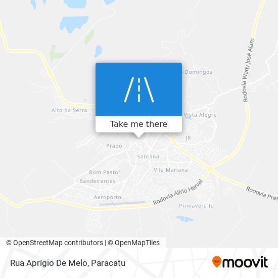 Mapa Rua Aprígio De Melo