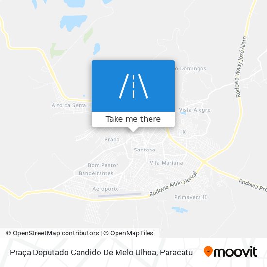 Mapa Praça Deputado Cândido De Melo Ulhôa