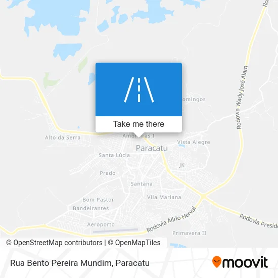 Rua Bento Pereira Mundim map