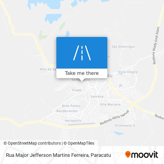 Mapa Rua Major Jefferson Martins Ferreira