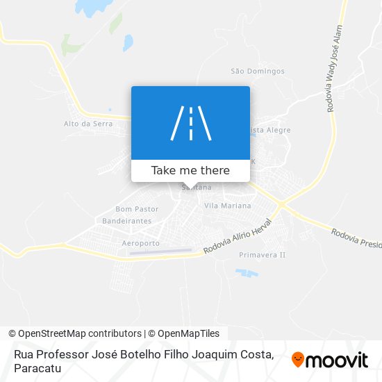 Mapa Rua Professor José Botelho Filho Joaquim Costa