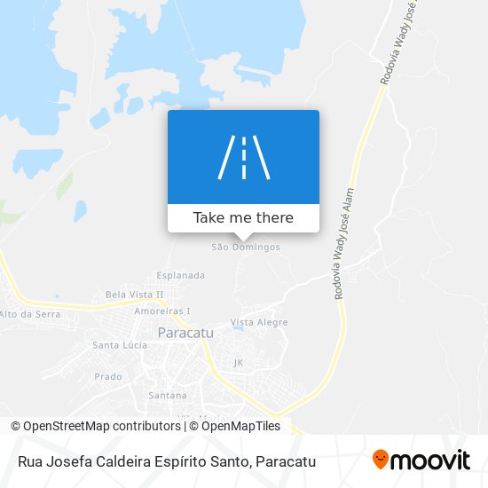 Mapa Rua Josefa Caldeira Espírito Santo