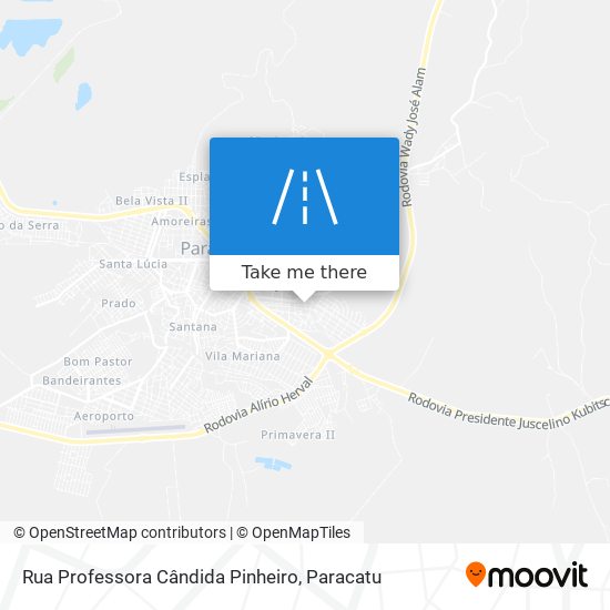 Mapa Rua Professora Cândida Pinheiro