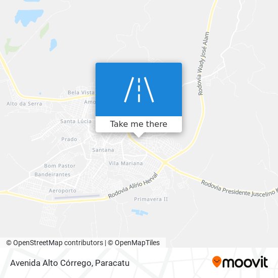 Avenida Alto Córrego map