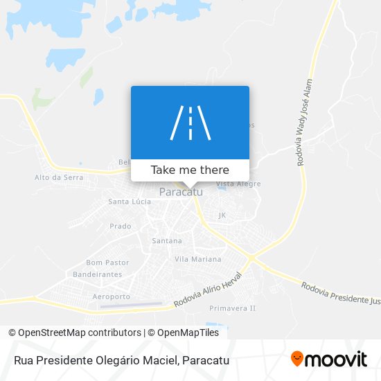 Mapa Rua Presidente Olegário Maciel