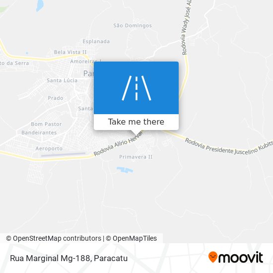 Rua Marginal Mg-188 map