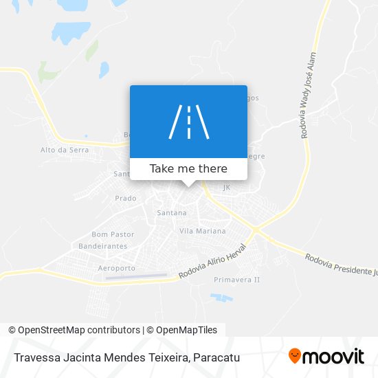 Mapa Travessa Jacinta Mendes Teixeira
