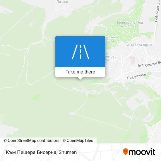 Карта Към Пещера Бисерна
