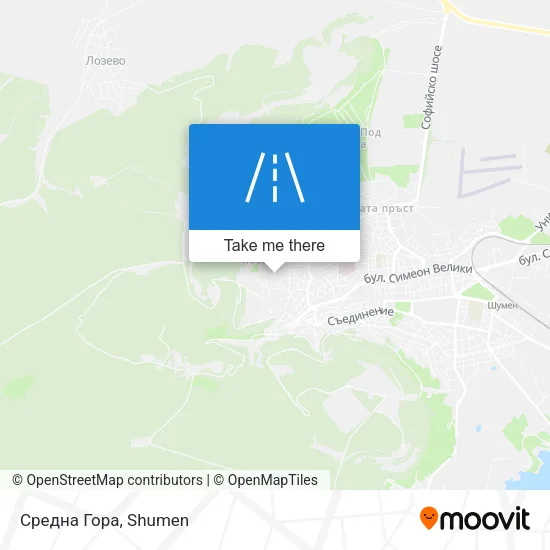 Карта Средна Гора