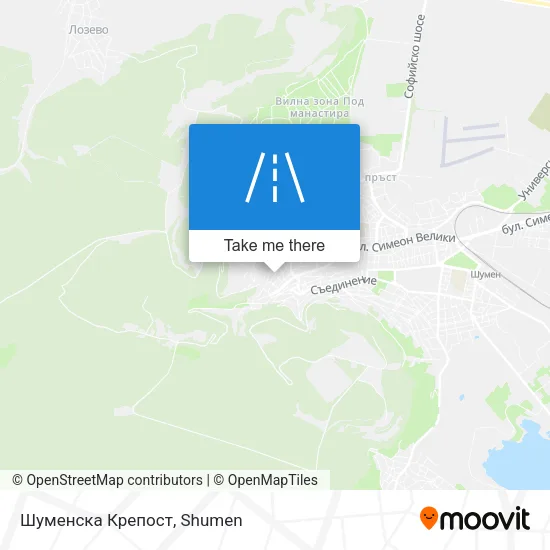 Карта Шуменска Крепост