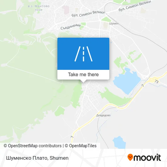 Карта Шуменско Плато
