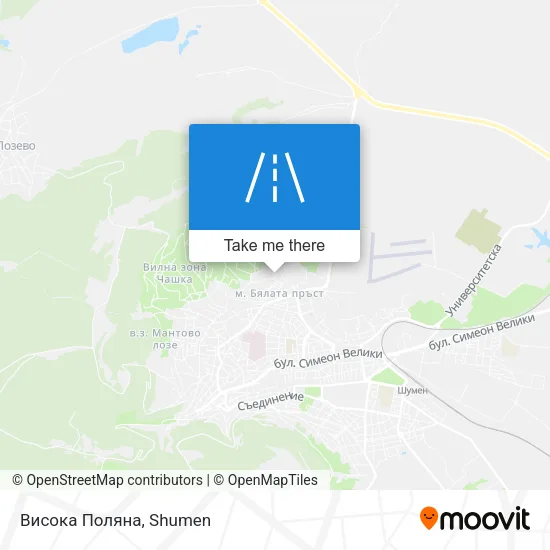 Карта Висока Поляна