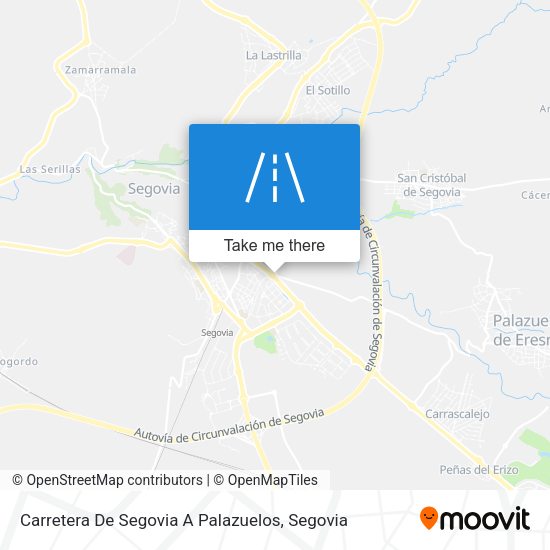 Carretera De Segovia A Palazuelos map