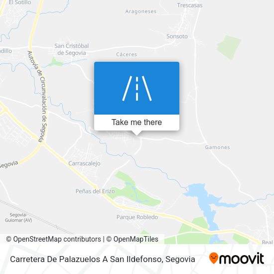 Carretera De Palazuelos A San Ildefonso map