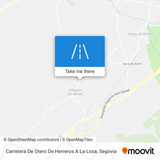 Carretera De Otero De Herreros A La Losa map