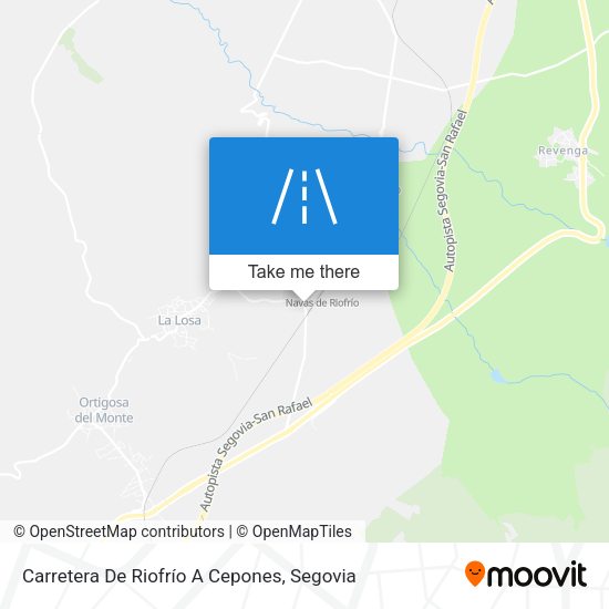 Carretera De Riofrío A Cepones map