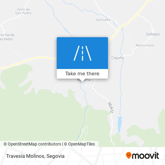 Travesía Molinos map