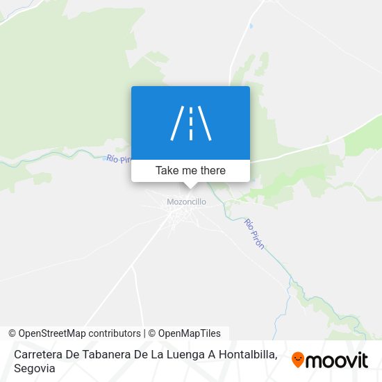 Carretera De Tabanera De La Luenga A Hontalbilla map