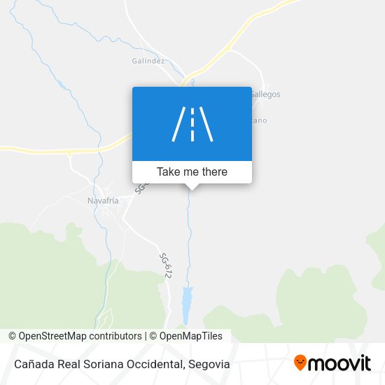 Cañada Real Soriana Occidental map