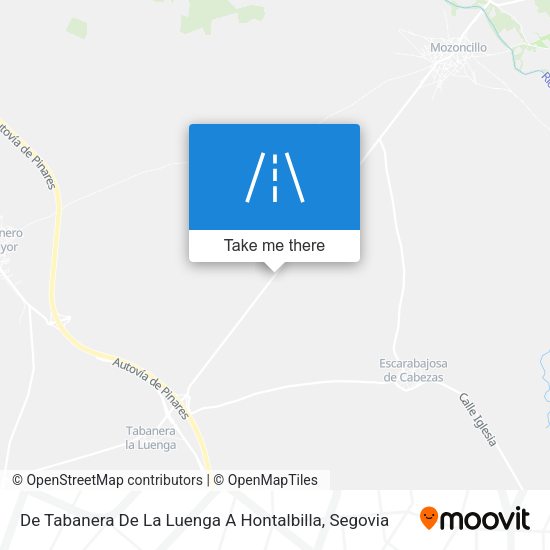 De Tabanera De La Luenga A Hontalbilla map
