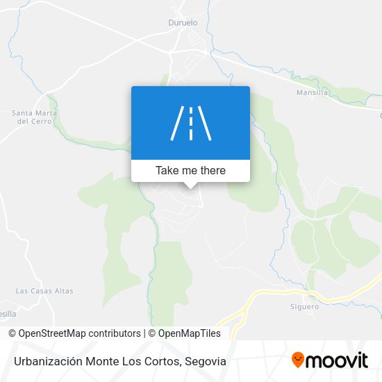 Urbanización Monte Los Cortos map