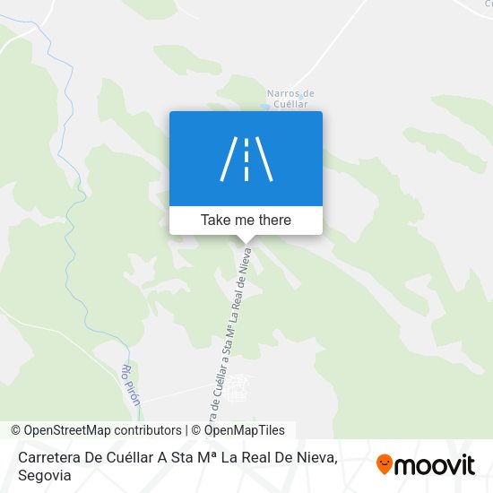 Carretera De Cuéllar A Sta Mª La Real De Nieva map