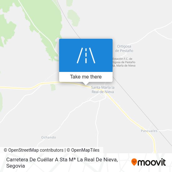 Carretera De Cuéllar A Sta Mª La Real De Nieva map