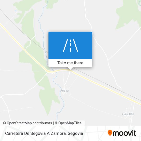 Carretera De Segovia A Zamora map