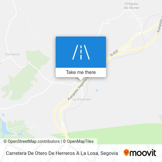 Carretera De Otero De Herreros A La Losa map