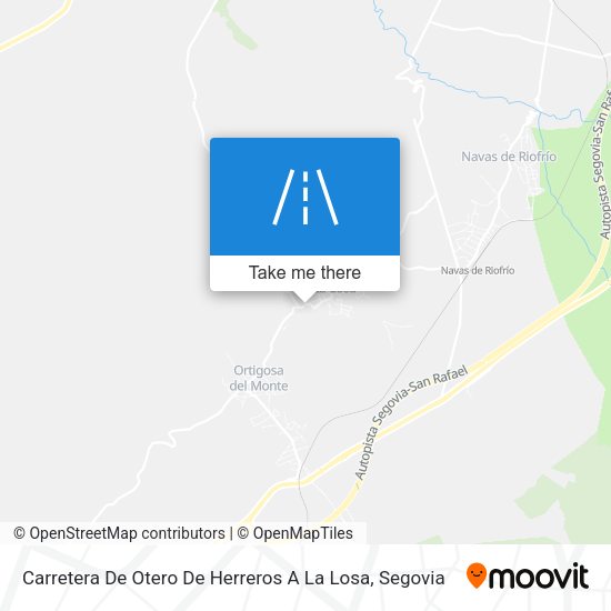Carretera De Otero De Herreros A La Losa map