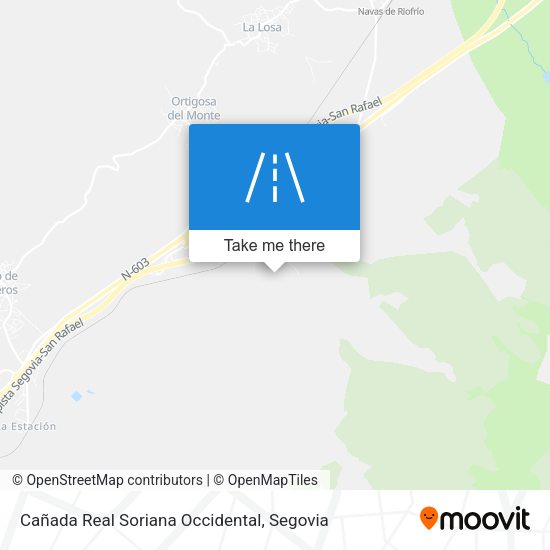 Cañada Real Soriana Occidental map