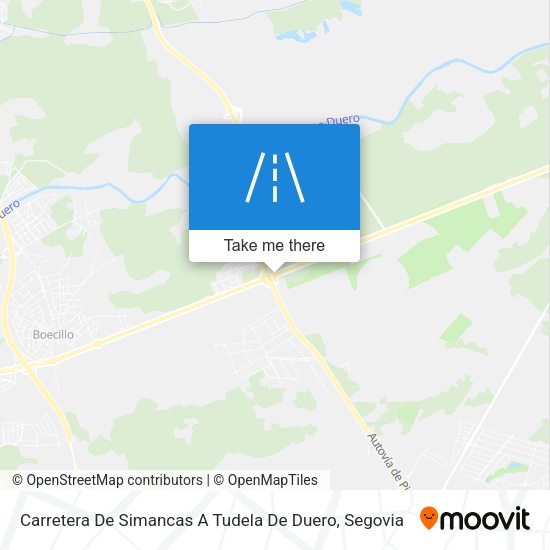 Carretera De Simancas A Tudela De Duero map