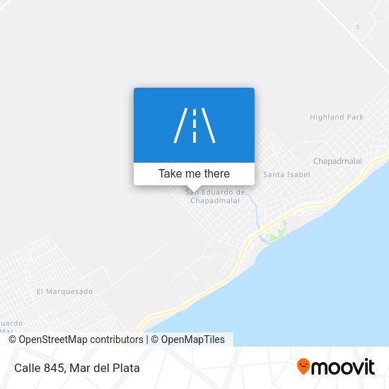 Mapa de Calle 845