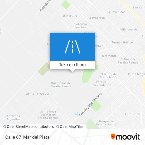 Calle 87 map