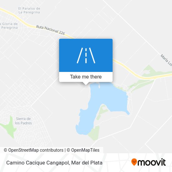 Camino Cacique Cangapol map