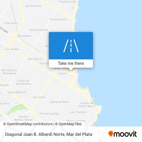 Mapa de Diagonal Juan B. Alberdi Norte