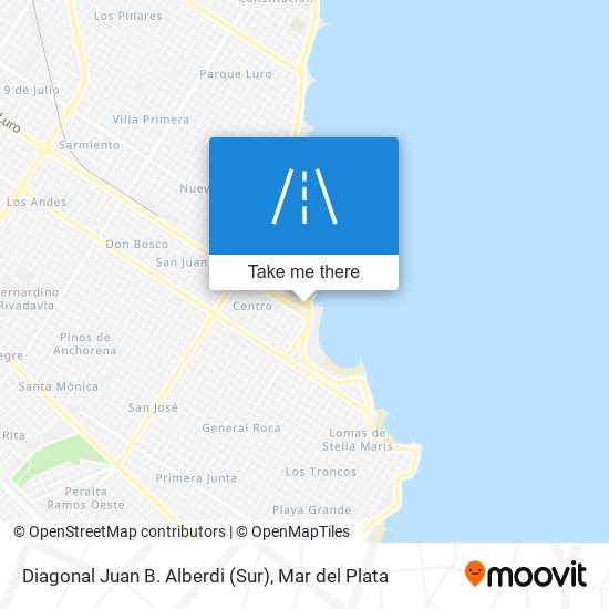 Mapa de Diagonal Juan B. Alberdi (Sur)