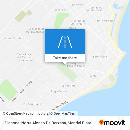 Diagonal Norte Alonso De Barzana map